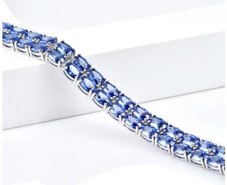 Tanzanite Sterling sølv smykker armbånd luksus stil utsøkte smykker