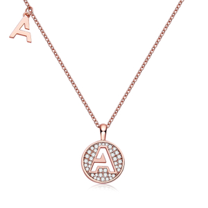 Alfabetisk serie A Lovely Rose Gold Necklace