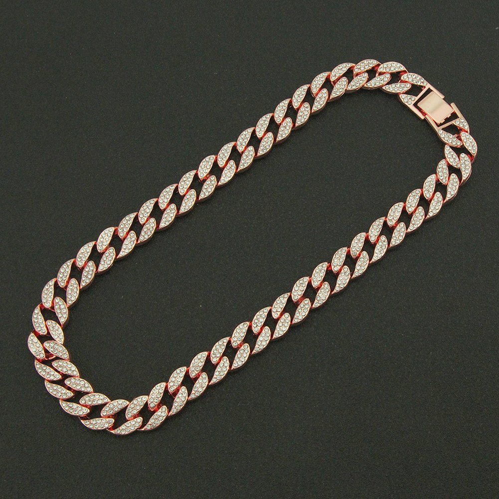 Hip Hop Rose Gullbelagt Cuban Link