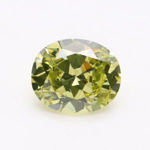 VVS Olivengrønn 5A Oval 3EX Cubic Zirconia