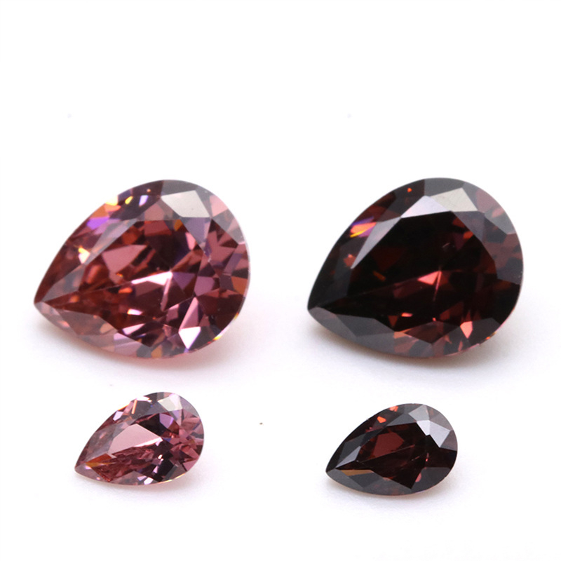 Engros 3A Rouge pæreformet VVS Cubic Zirconia