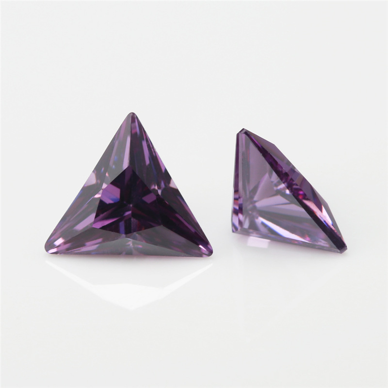 5A Purple Manufacture Engros Triangle Cubic Zirconia for smykker