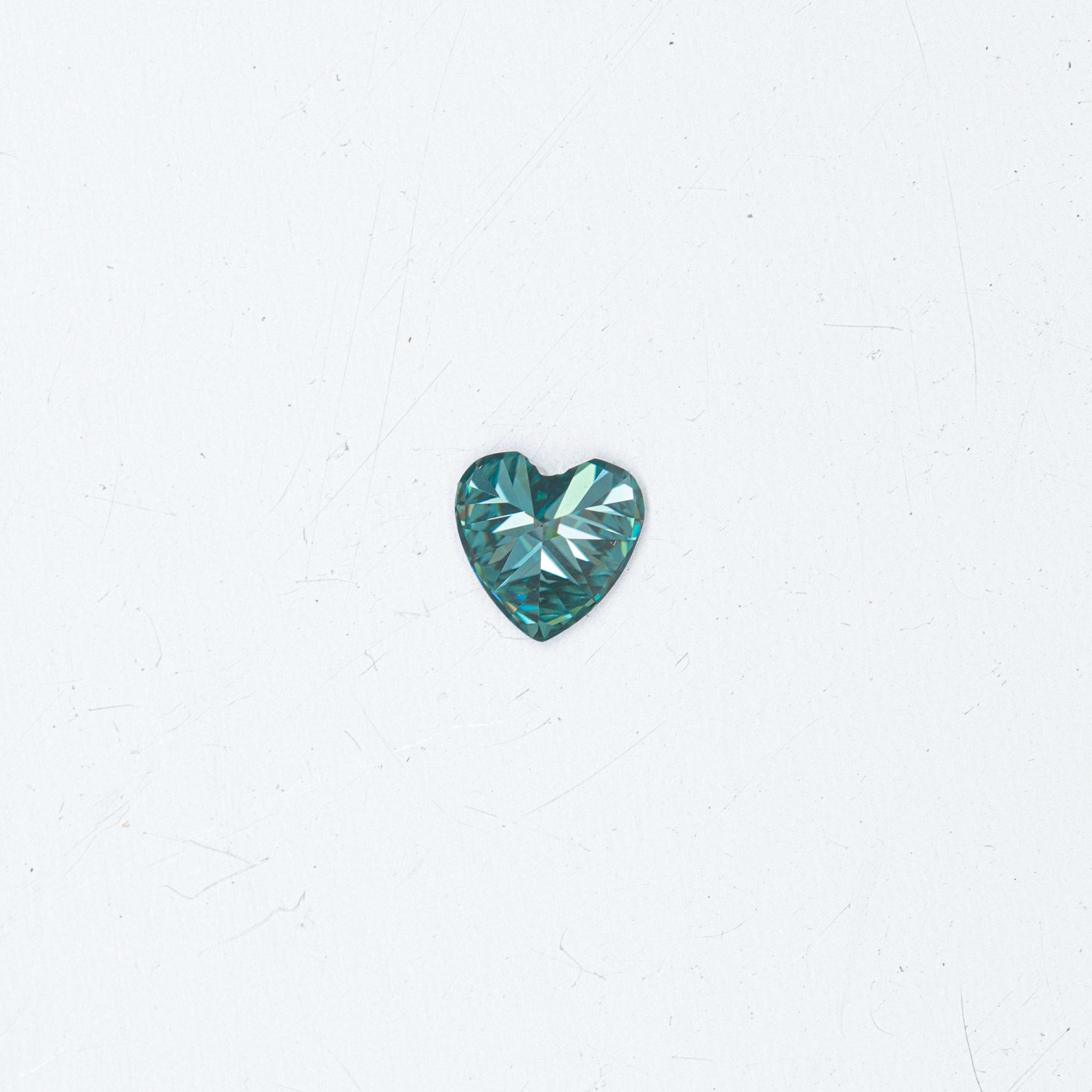 Høykvalitets Green Heart Cut VVS Moissanite for smykkefremstilling