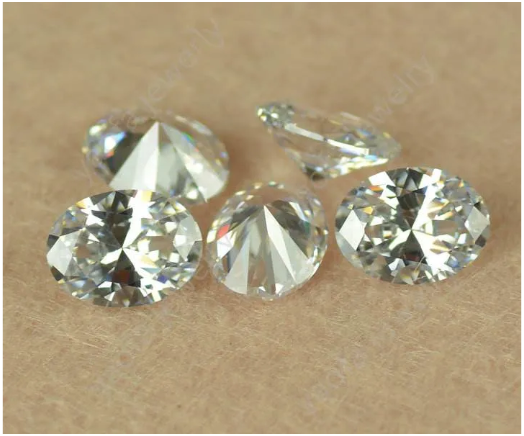 6*8mm Oval Cut VVS Høy kvalitet 3EX Fabrikk engrospris D Farge Moissanite Syntetisk Moissanite