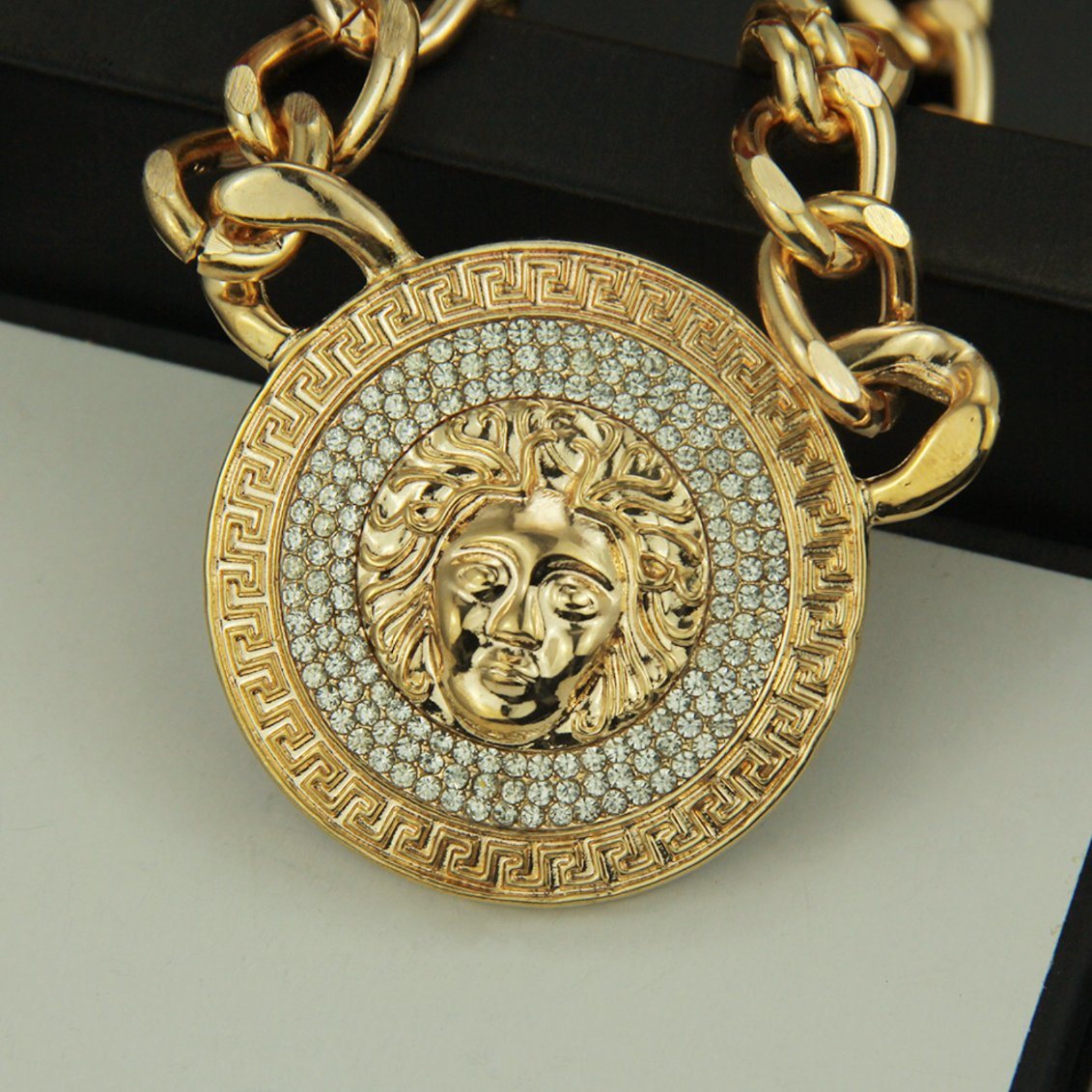 Fashion Diamond Chain Halskjede Hip Hop tilbehør