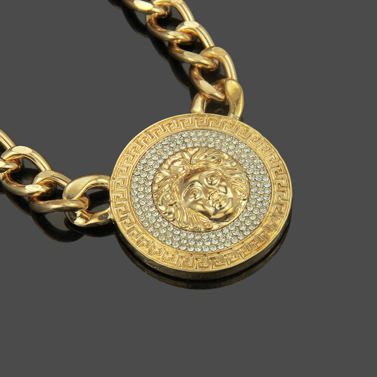 Fashion Diamond Chain Halskjede Hip Hop tilbehør