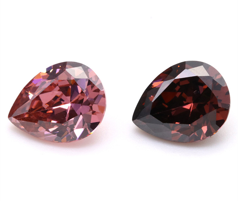 Engros 3A Rouge pæreformet VVS Cubic Zirconia