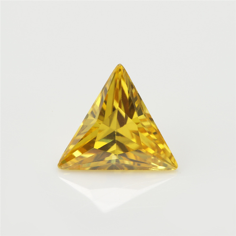 5A gul Produksjon Engros Triangle Cubic Zirconia for smykker