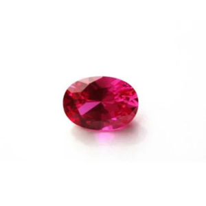 Fabrikkpris Syntetisk oval form Egg Grov Rose Løs Ruby Edelsten for smykker