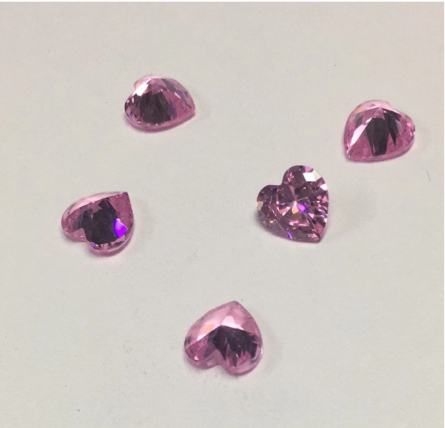 4,5 mm Rosa VVS Heart Cut Moissanite Høy kvalitet Fabrikkpris Syntetisk Moissanite