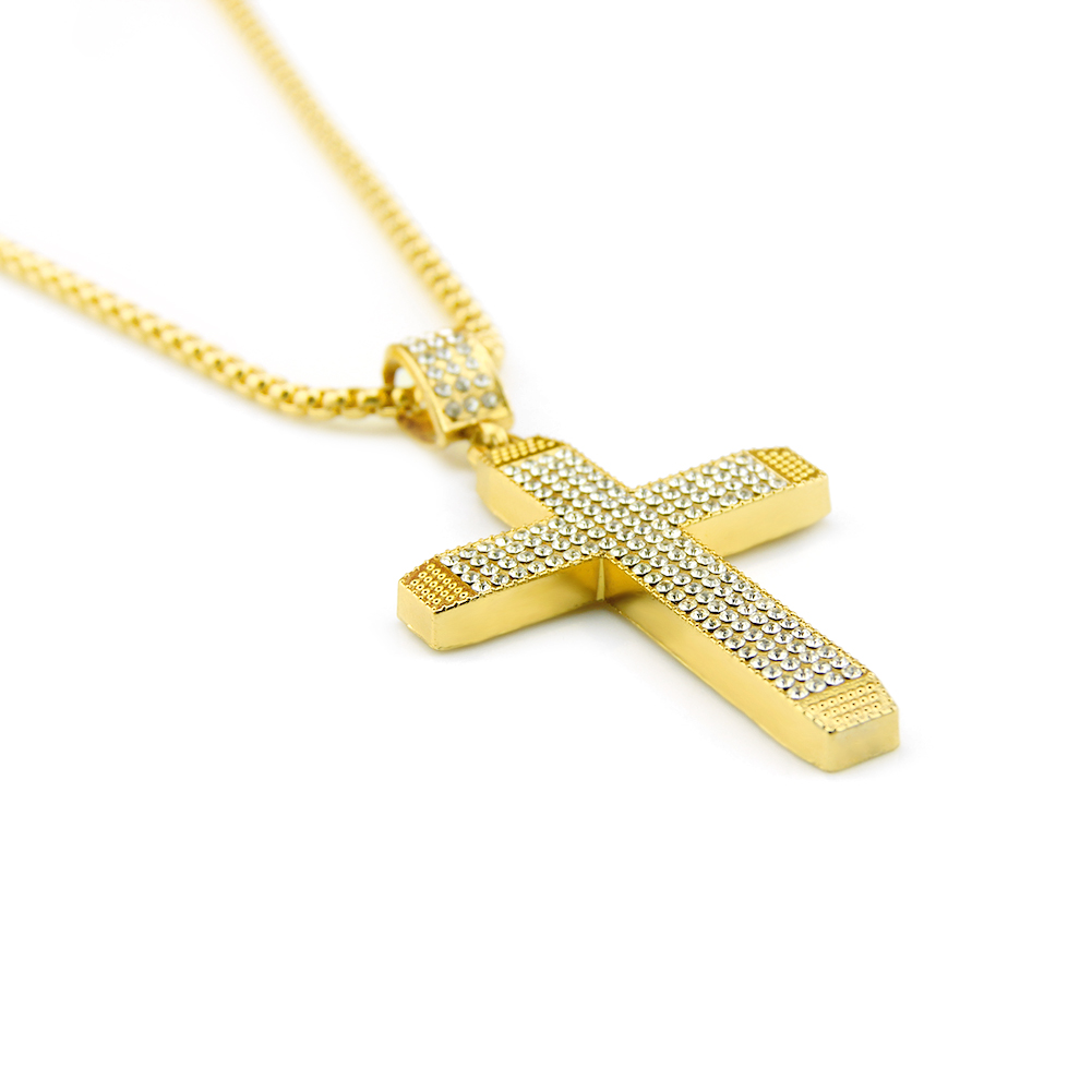 Hip Hop Religious Cross Ecklace Anheng