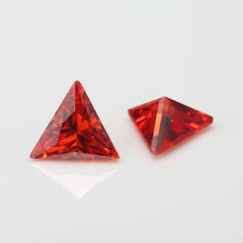 5A Red Manufacture Engros Triangle Cubic Zirconia for smykker