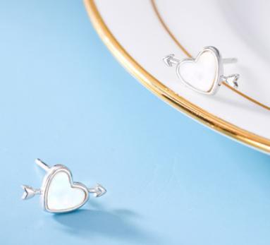 Cupid Arrow 925 Sterling sølv Gullbelagte nydelige øredobber for kvinner