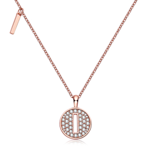 Alfabetisk serie I Lovely Rose Gold Necklace