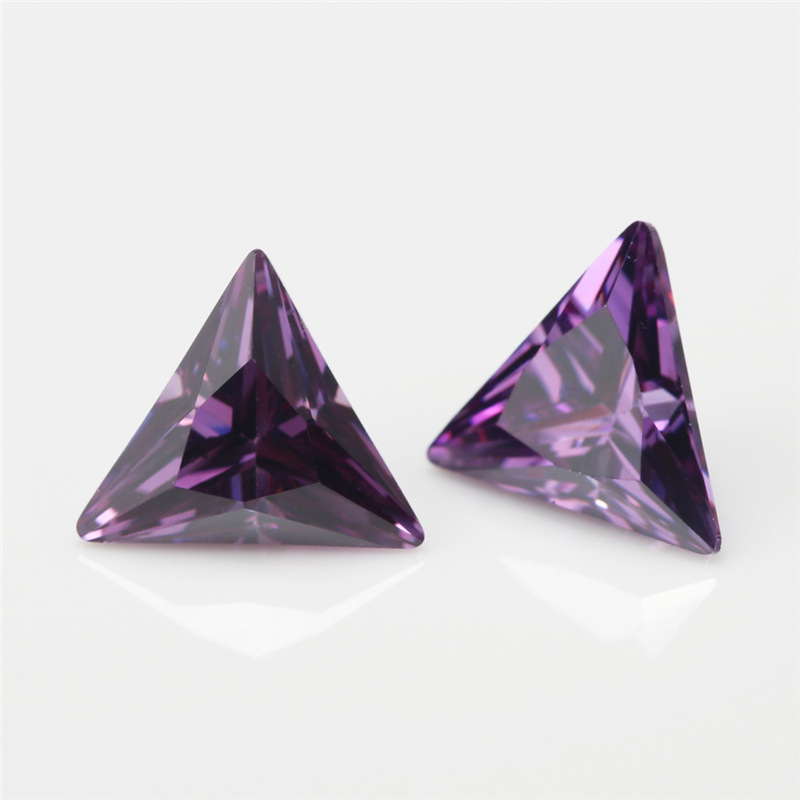 5A Purple Manufacture Engros Triangle Cubic Zirconia for smykker