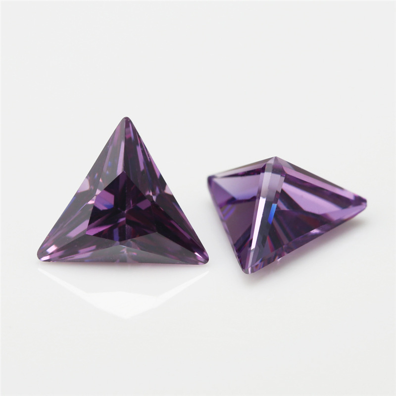 5A Purple Manufacture Engros Triangle Cubic Zirconia for smykker