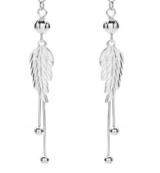 Angel Feather 925 Sterling sølvbelagt mote øredobber