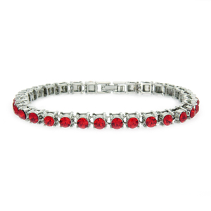 Mote smykker Tennis Red Chain 5A CZ Diamond Tennis Armbånd for menn og kvinner