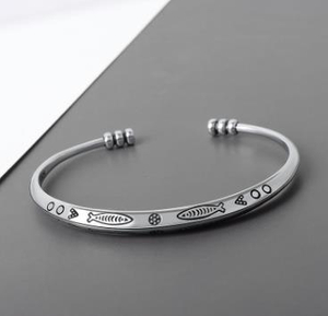 Nasjonal stil håndlaget 925 Sterling sølv tilpasset armbånd