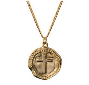 OEM tilpasset engros mote 925 sølv smykker halskjede Cross Coin Hot salg