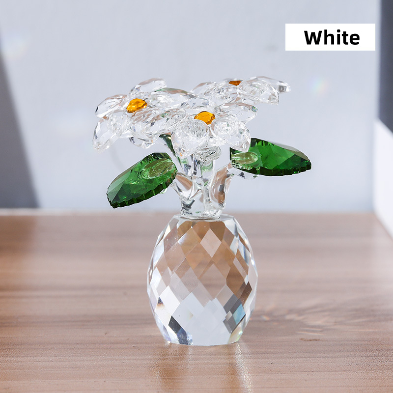 Kreative gaver Crystal Flower Ornaments Små blomsterflasker Stue Ornaments Home Decorations