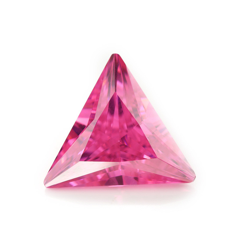 5A lys rosa trekant Cubic Zirconia for smykker