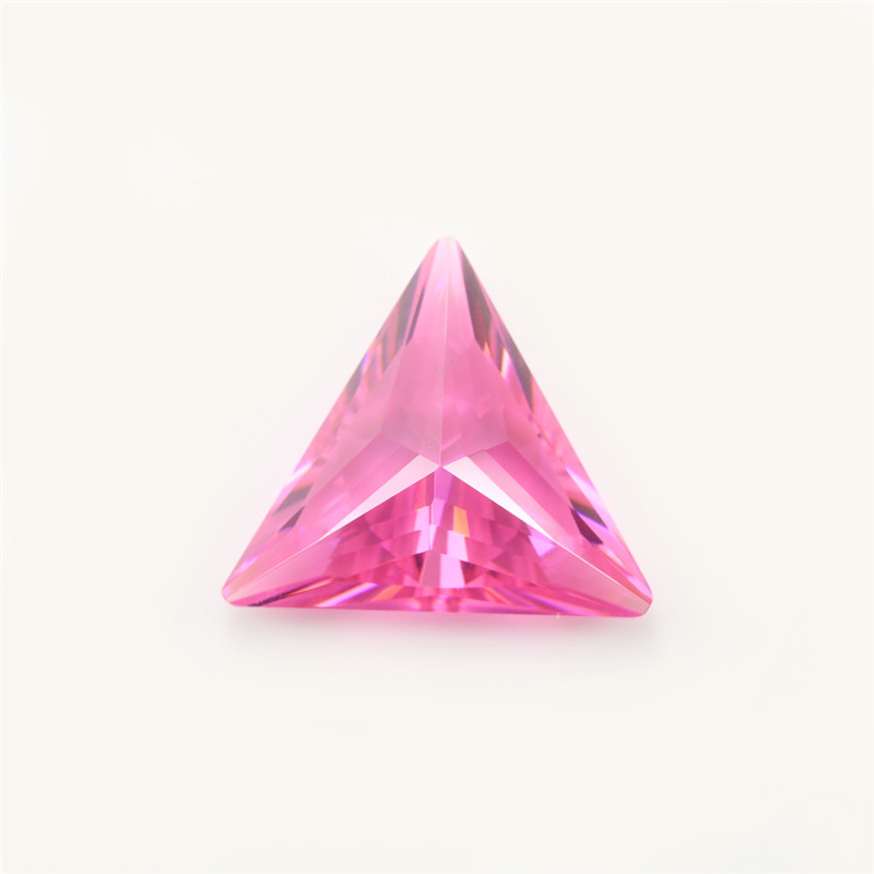 5A lys rosa trekant Cubic Zirconia for smykker