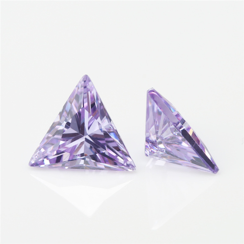 Produsent Engros 5A Lavendel Triangle Cubic Zirconia for smykker