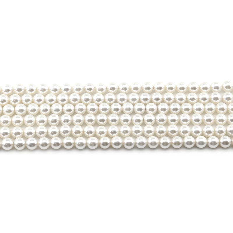 Fabrikkdirektesalg: White Shell Pearl, halvfabrikata, DIY-tilbehør, strengskallperler