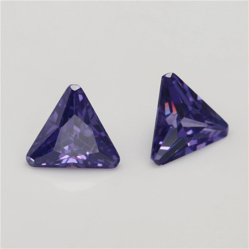 5A skinnende lilla Produksjon Engros Triangle Cubic Zirconia for smykker