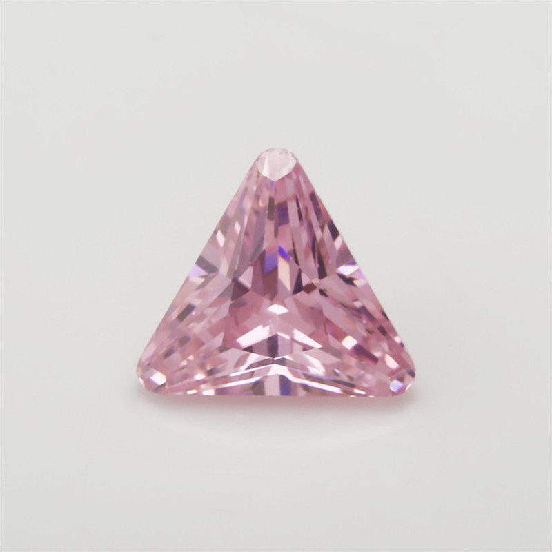 5A lys rosa Produksjon Engros Triangle Cubic Zirconia for smykker