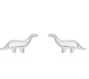 Dinosaur Series 925 Sterlingsølv Gullbelagte søte øredobber