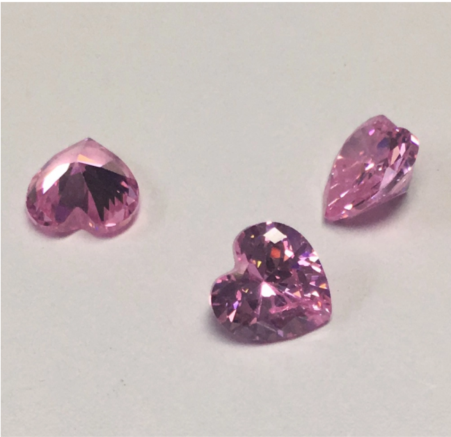 5,5 mm Rosa VVS Heart Cut Moissanite Høy kvalitet Fabrikkpris Syntetisk Moissanite