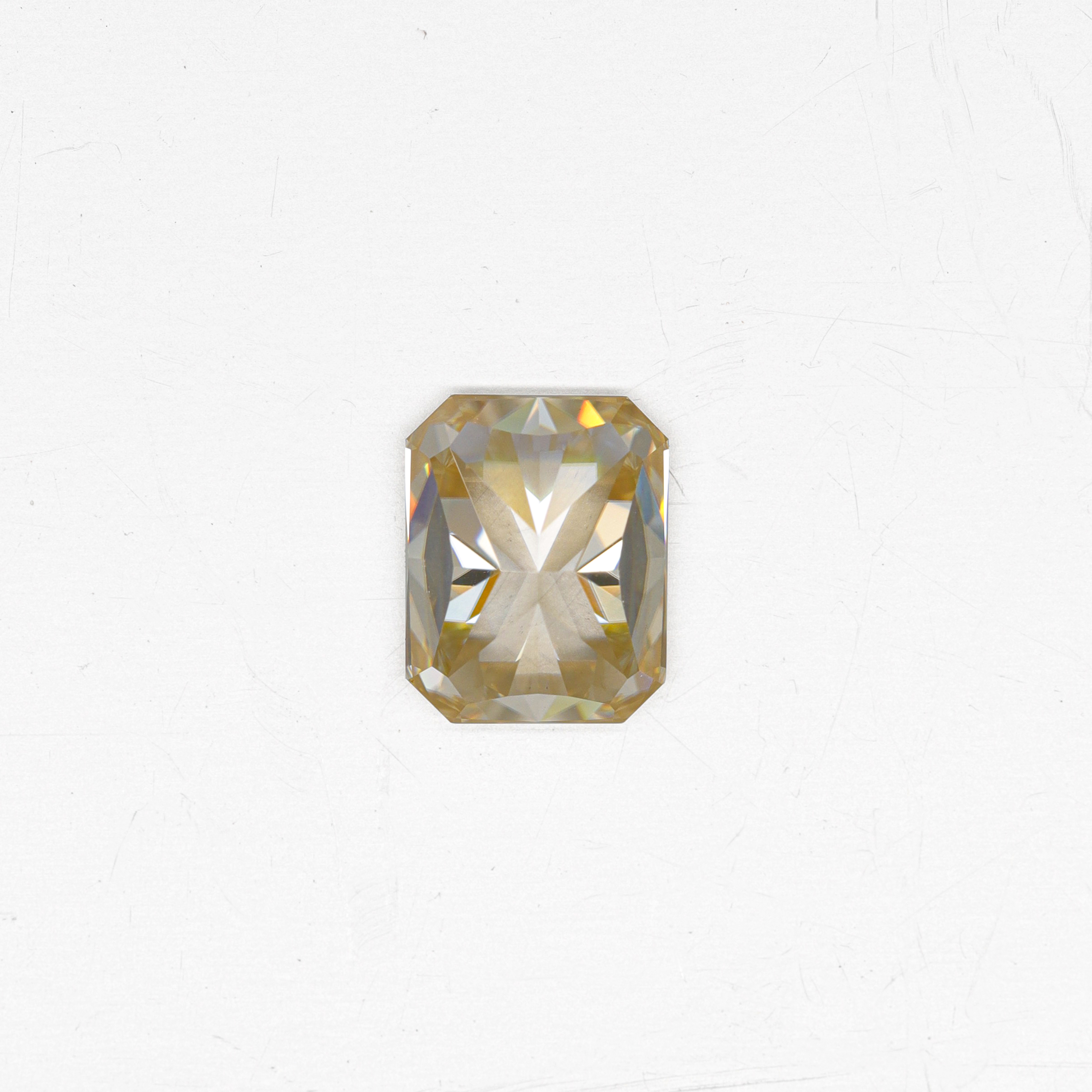 Utmerket kvalitet Radiant Cut Champagne VVS Morsonite Synthetic Moissanite 