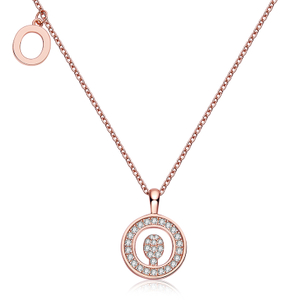 Alfabetisk serie O Lovely Rose Gold Halskjede