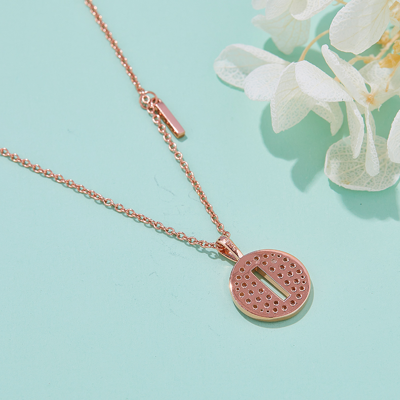 Alfabetisk serie I Lovely Rose Gold Necklace