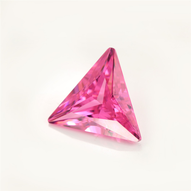 5A lys rosa trekant Cubic Zirconia for smykker