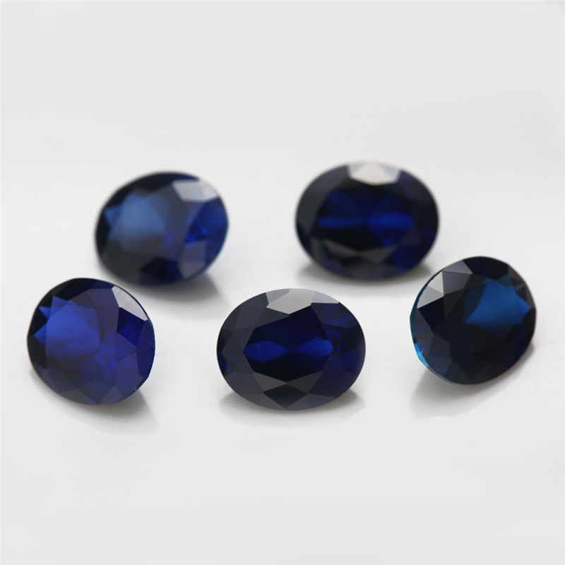 VVS Oval Cut Sapphire 3EX Factory Engros Blue Corundum