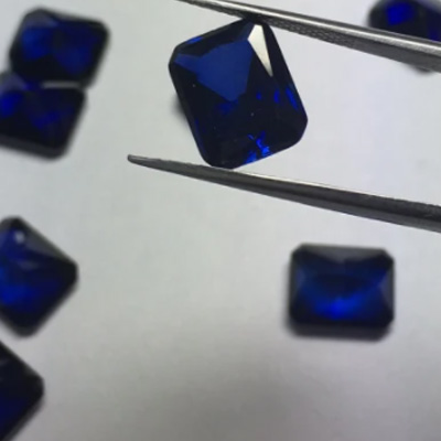  Radiant Cut Blue Sapphire 3ex edelsten med høy kvalitet