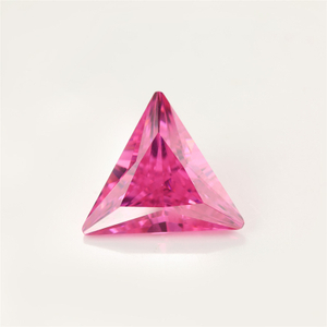 5A lys rosa trekant Cubic Zirconia for smykker