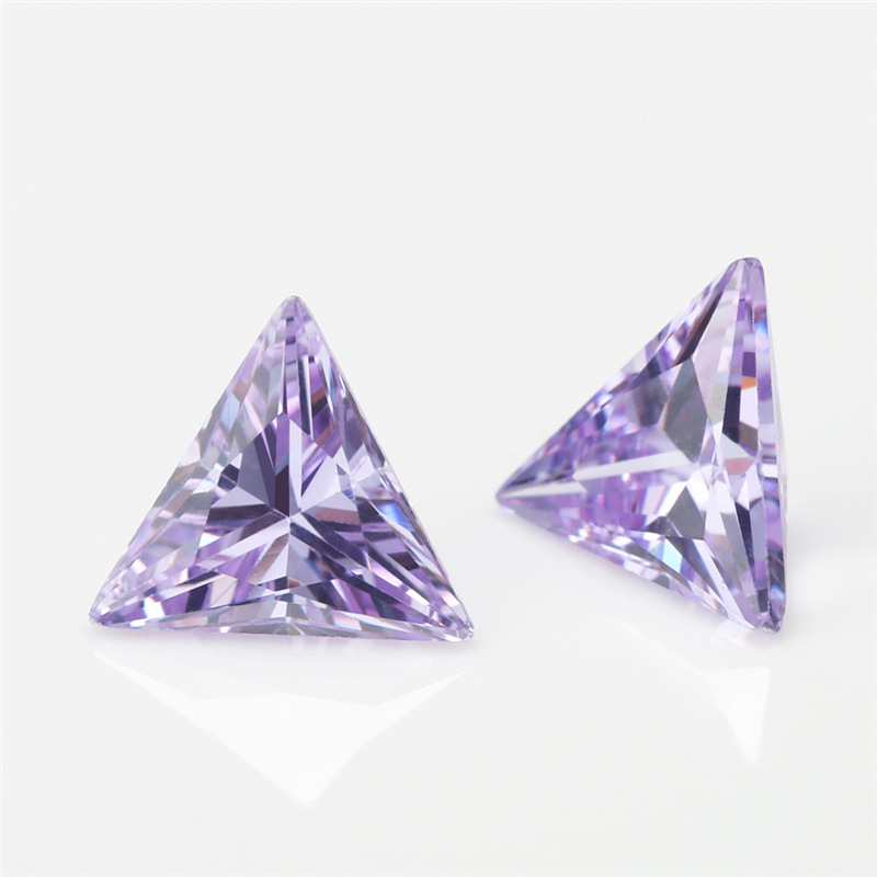 Produsent Engros 5A Lavendel Triangle Cubic Zirconia for smykker