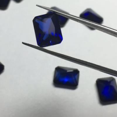  Radiant Cut Blue Sapphire 3ex edelsten med høy kvalitet