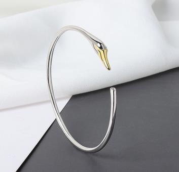 Swan Armbånd Mote nisje design jente hjerte form enkel stil Justerbart armbånd