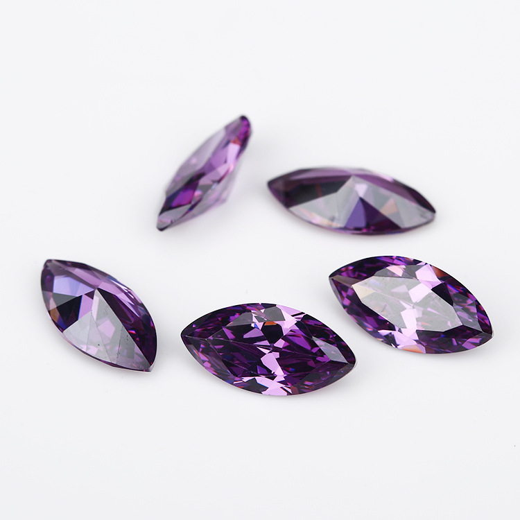 5A Custom Shiny Purple Produsent Engros Marquis Cubic Zirconia for smykker