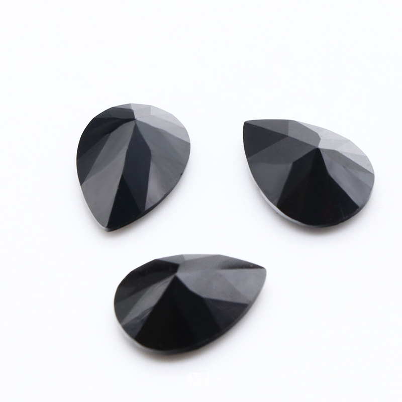 3EX D VVS Black Pear Cut Cubic Zirconia