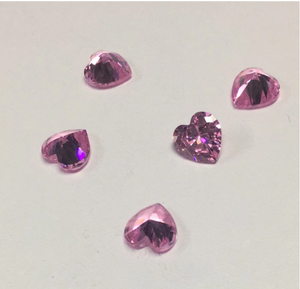 5,5 mm Rosa VVS Heart Cut Moissanite Høy kvalitet Fabrikkpris Syntetisk Moissanite