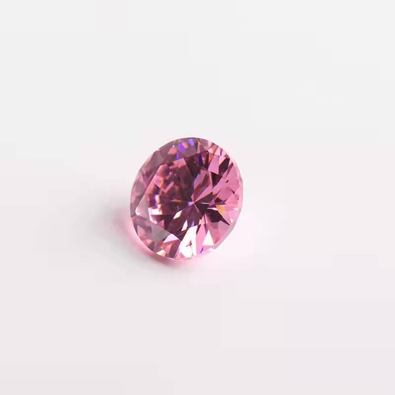 12,0-13,0 mm rosa høykvalitets DEF rund briljantskåret moissanite for smykkefremstilling