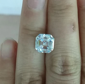 8,0 mm 3EX DEF Fargefabrikk Høy kvalitet Engrospris VVS Asscher Moissanite Syntetisk Moissanite