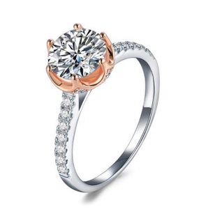 Solid Lab Grown Diamond D Color Moissanite forlovelsesring