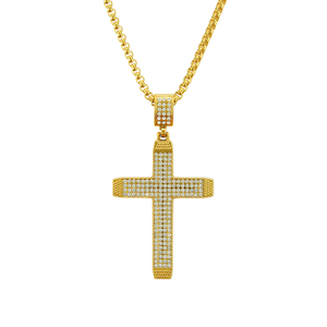 Hip Hop Religious Cross Ecklace Anheng